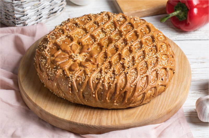 Курник с творогом, курагой и апельсином 1,4 кг