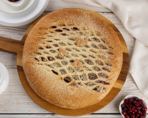 Пирог с брусникой и клюквой