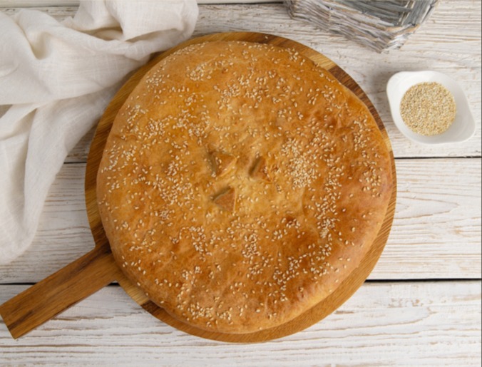 Пирог с картофелем и грибами
